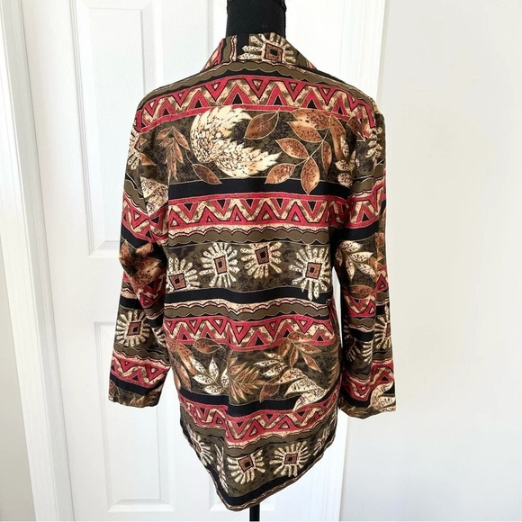 Vintage Hot Stuff Floral Pattern Western Style Lightweight Blazer Made in USA - Picture 3 of 16